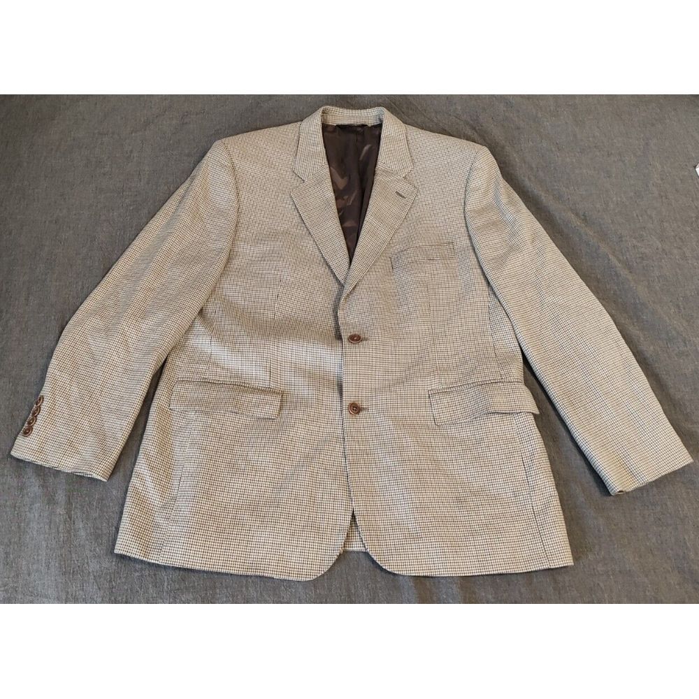 Brooks Brothers 346 Houndstooth Blazer Sport Jacket Size 44R Wool